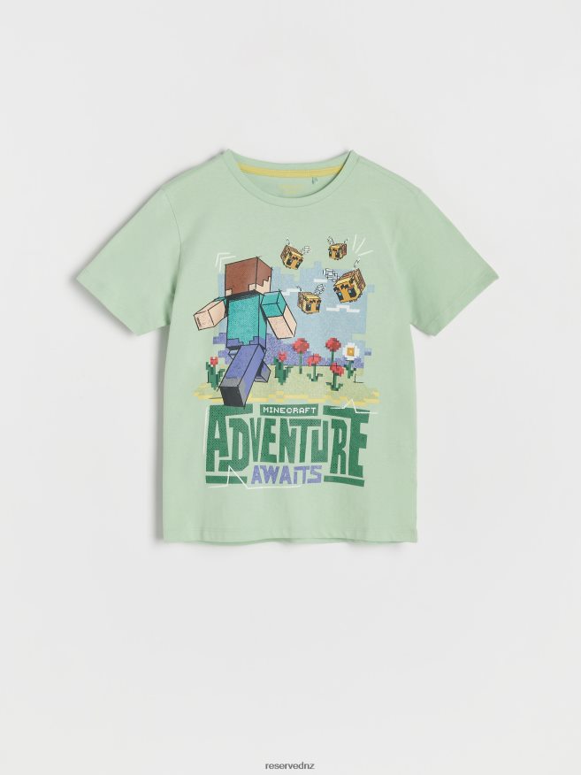 Reserved Boys Minecraft Oversized T-Shirt P6H08T2148 Apparel Light Turquoise