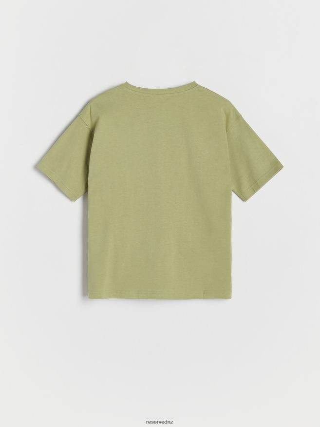 Reserved Boys Oversized T-Shirt With Applique P6H08T2161 Apparel Olive