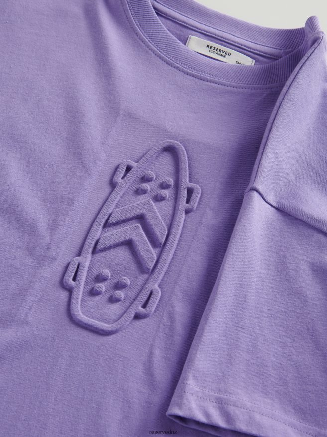 Reserved Boys Oversized T-Shirt With Print P6H08T2029 Apparel Violet