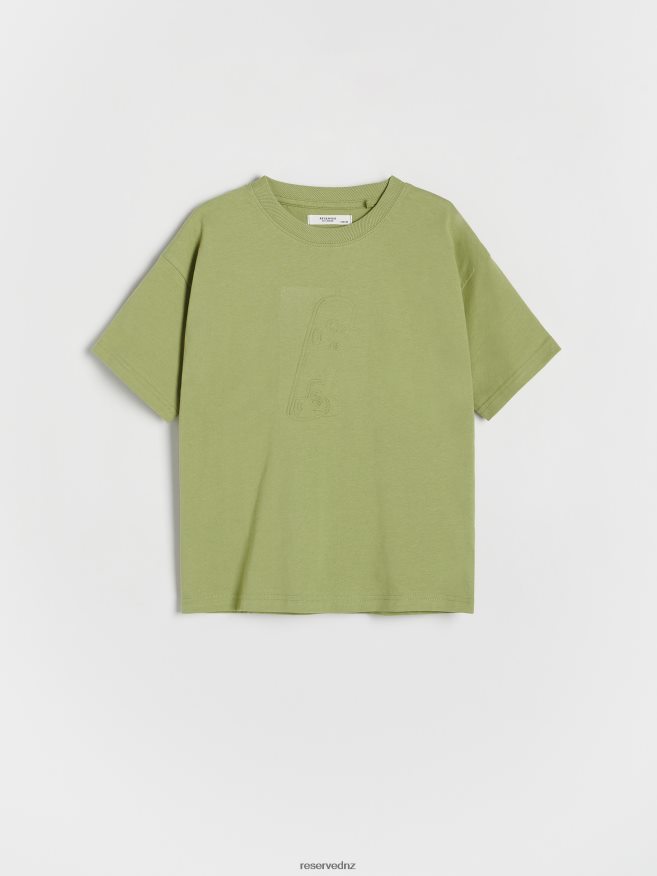Reserved Boys Oversized T-Shirt With Print P6H08T2046 Apparel Olive