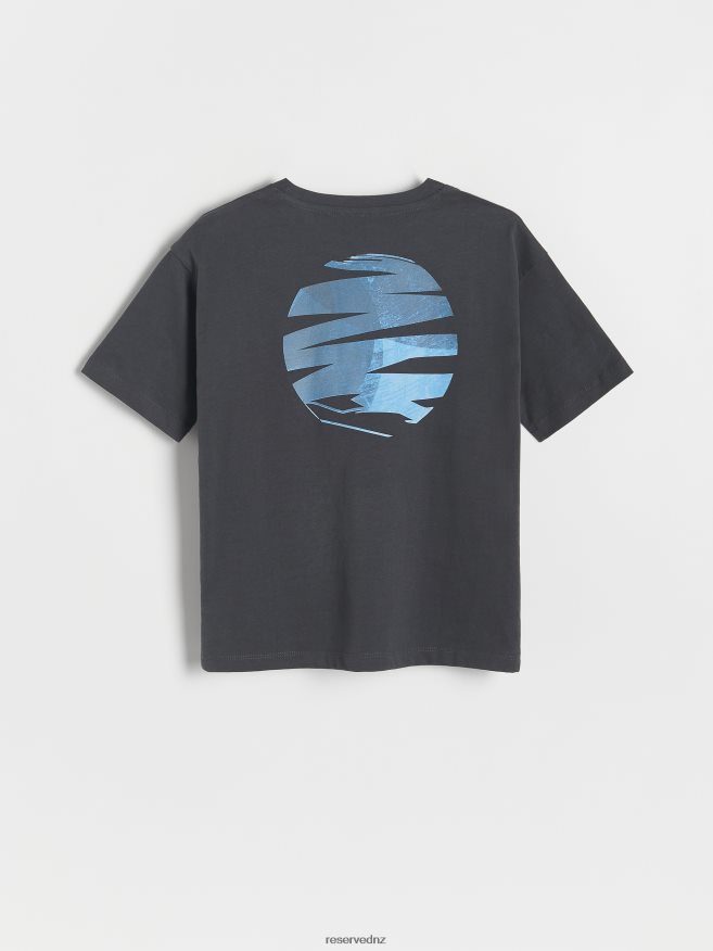 Reserved Boys Oversized T-Shirt With Print P6H08T2048 Apparel Dark Grey