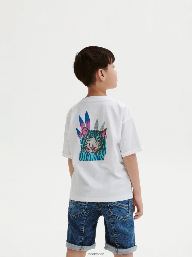 Reserved Boys Oversized T-Shirt With Print P6H08T2209 Apparel White