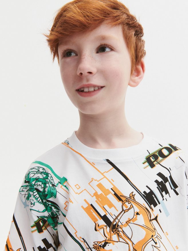 Reserved Boys Pokemon T-Shirt P6H08T2109 Apparel White