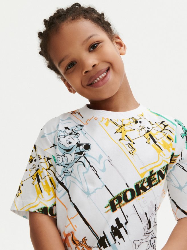Reserved Boys Pokemon T-Shirt P6H08T2186 Apparel White