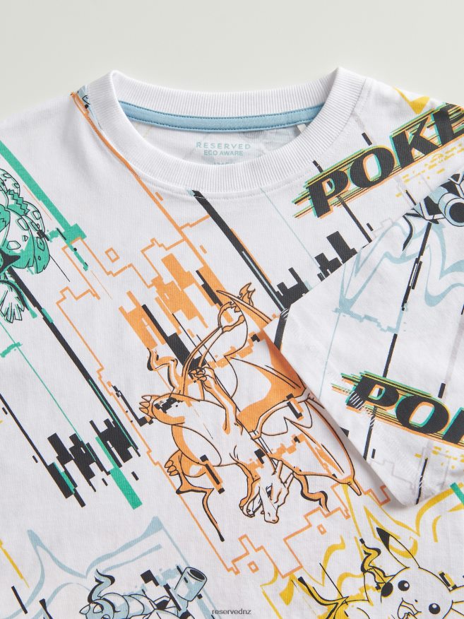 Reserved Boys Pokemon T-Shirt P6H08T2186 Apparel White