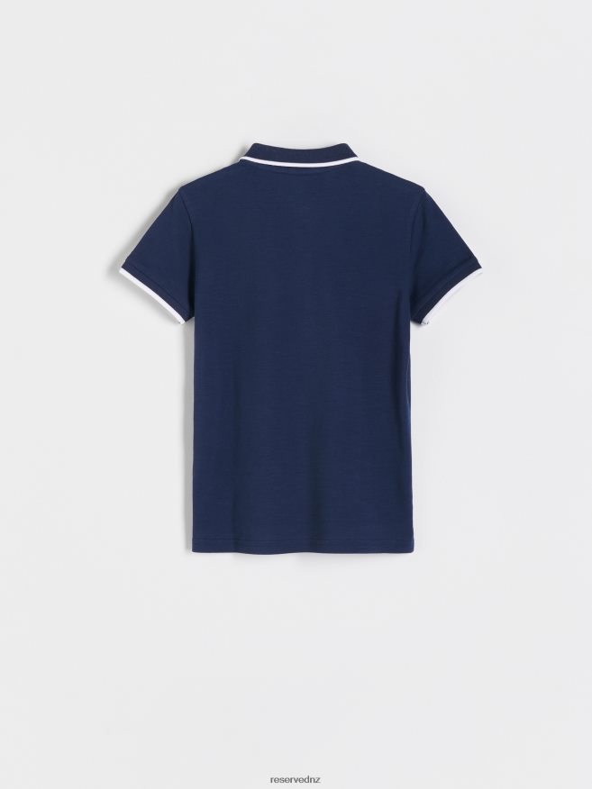 Reserved Boys Polo Shirt P6H08T2055 Apparel Steel Blue