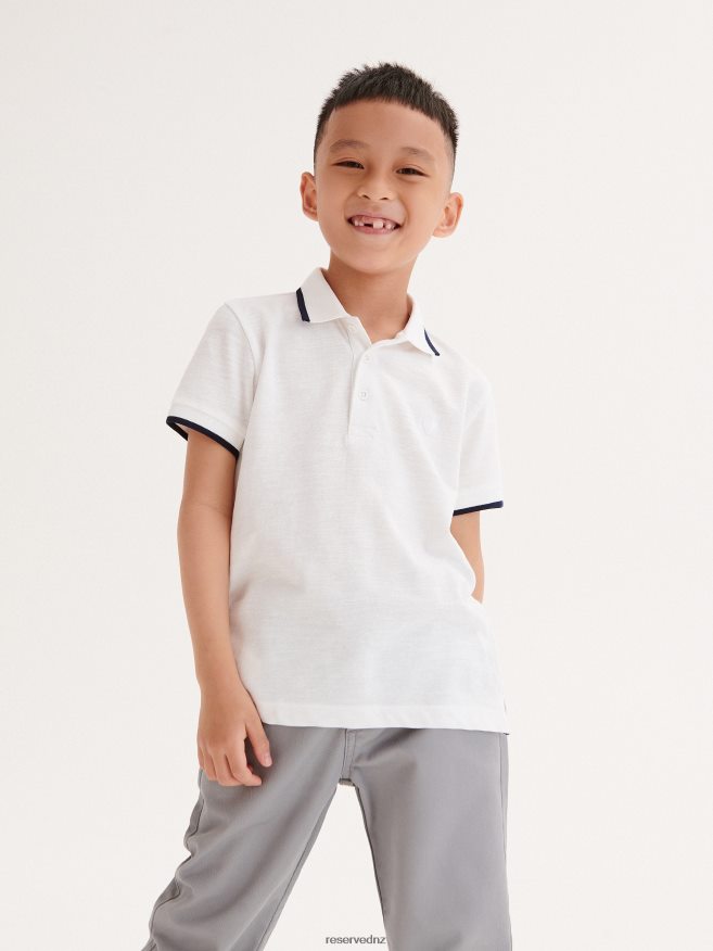 Reserved Boys Polo Shirt P6H08T2164 Apparel White