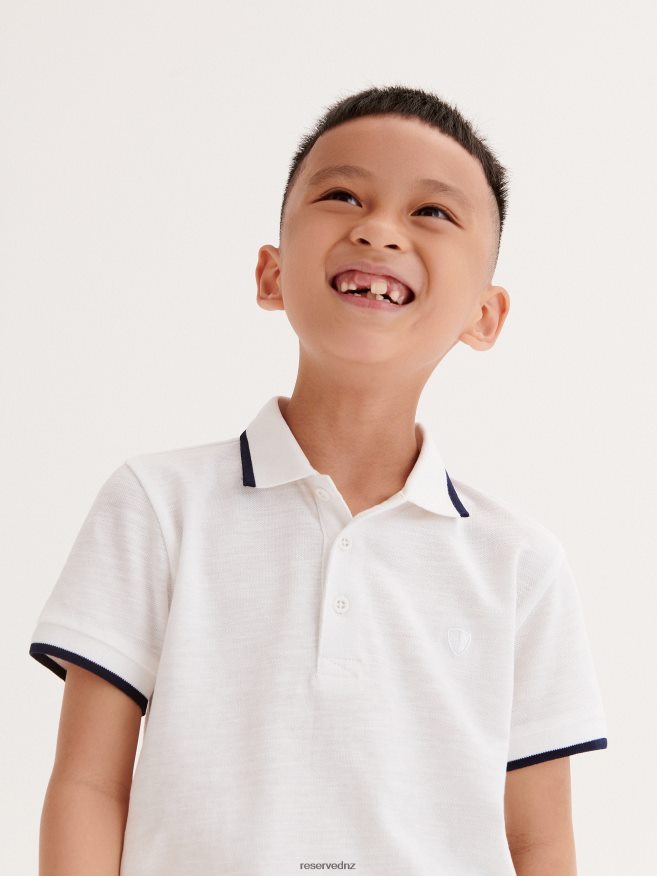 Reserved Boys Polo Shirt P6H08T2164 Apparel White