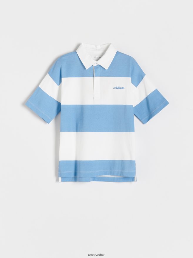 Reserved Boys Polo Shirt With Embroidery Detail P6H08T2021 Apparel Blue