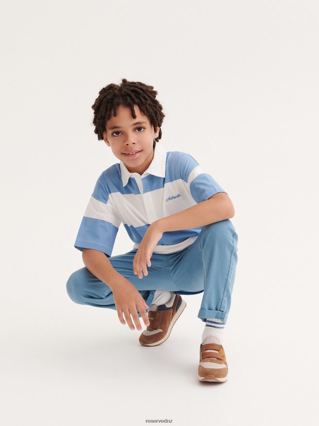 Reserved Boys Polo Shirt With Embroidery Detail P6H08T2021 Apparel Blue