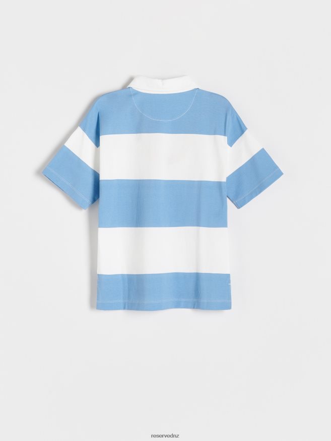 Reserved Boys Polo Shirt With Embroidery Detail P6H08T2021 Apparel Blue