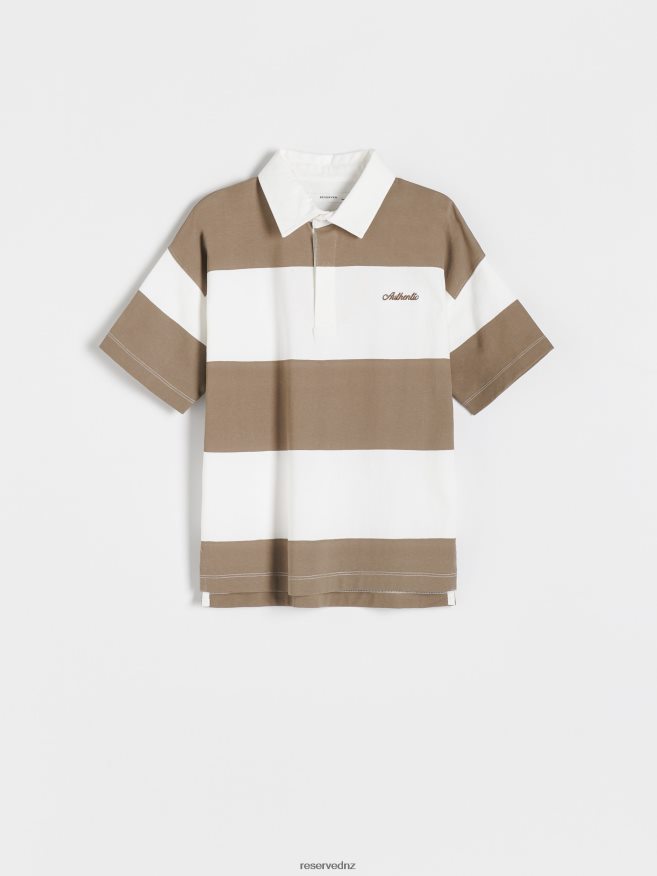 Reserved Boys Polo Shirt With Embroidery Detail P6H08T2090 Apparel Brown