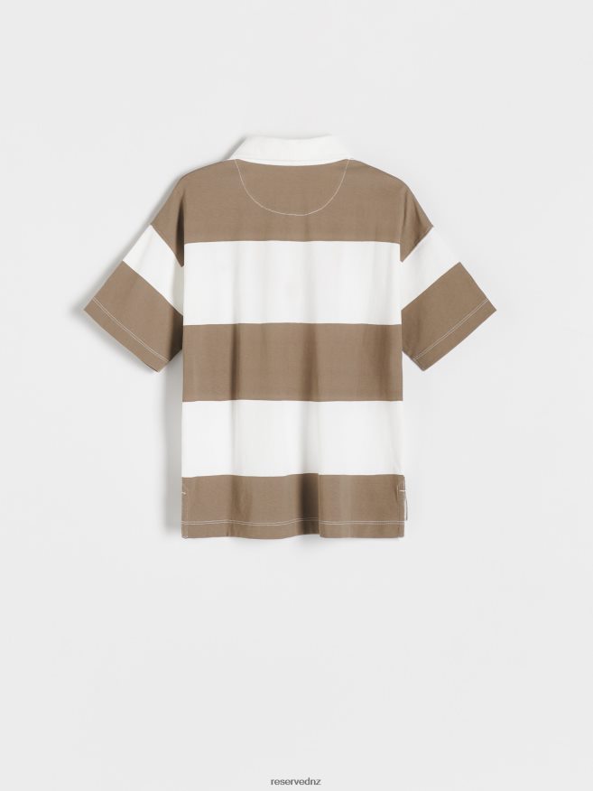 Reserved Boys Polo Shirt With Embroidery Detail P6H08T2090 Apparel Brown