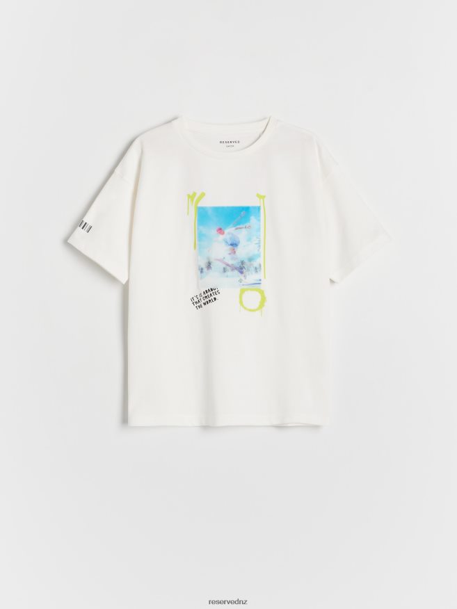 Reserved Boys T-Shirt P6H08T2113 Apparel Cream