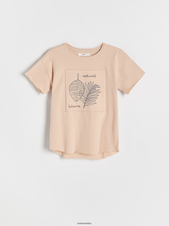 Reserved Boys T-Shirt With Patch P6H08T2212 Apparel Beige