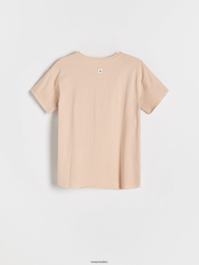 Reserved Boys T-Shirt With Patch P6H08T2212 Apparel Beige