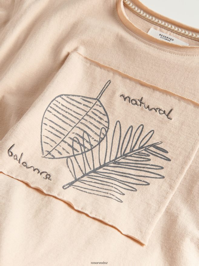 Reserved Boys T-Shirt With Patch P6H08T2212 Apparel Beige