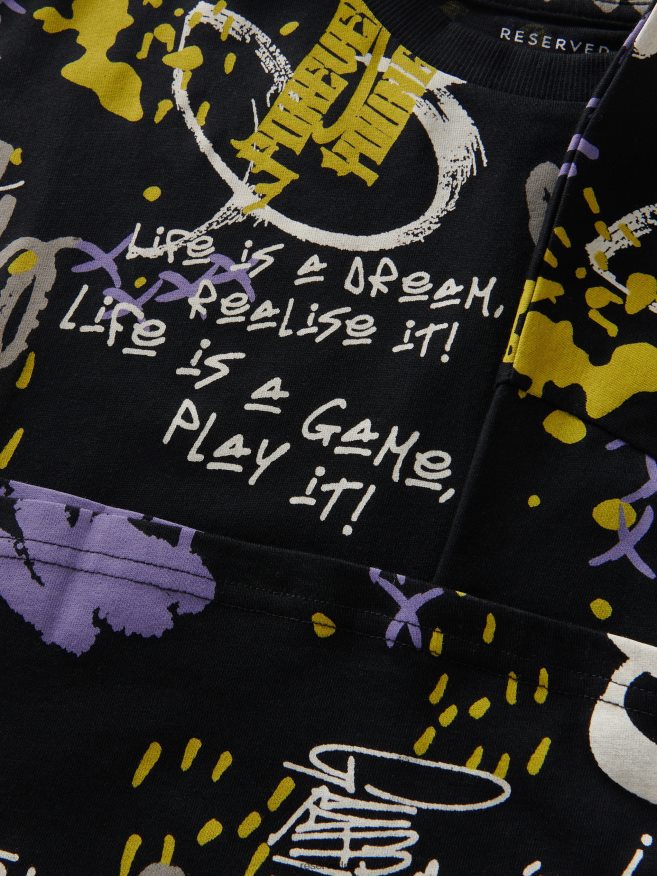 Reserved Boys T-Shirt With Print P6H08T2028 Apparel Black