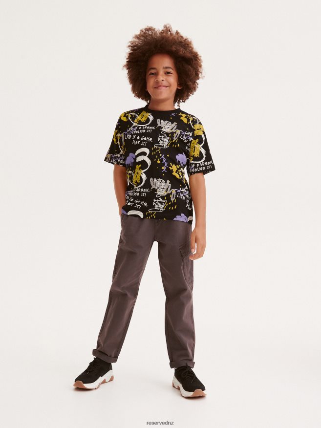 Reserved Boys T-Shirt With Print P6H08T2028 Apparel Black