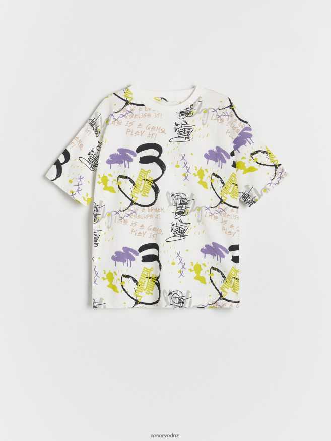 Reserved Boys T-Shirt With Print P6H08T2118 Apparel Cream