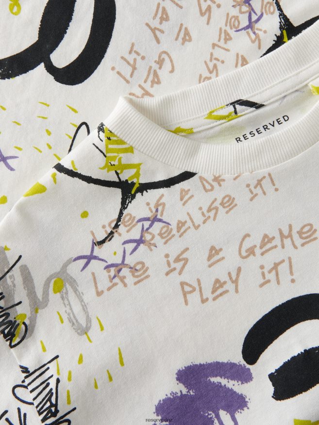Reserved Boys T-Shirt With Print P6H08T2118 Apparel Cream