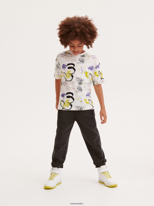 Reserved Boys T-Shirt With Print P6H08T2118 Apparel Cream