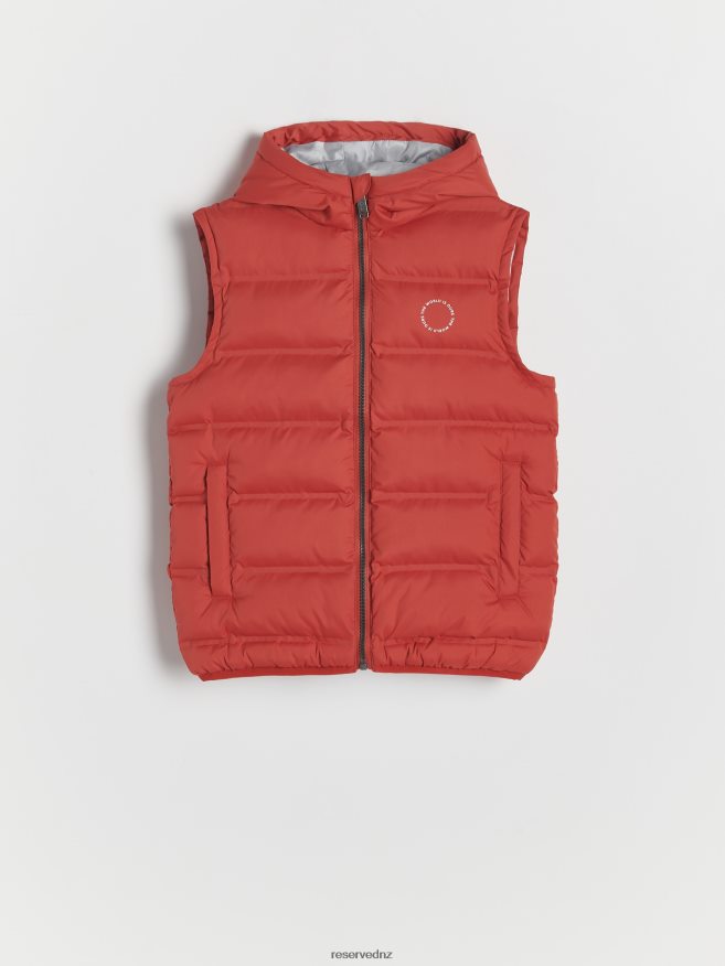 Reserved Boys Insulated Quilted Vest P6H08T2025 Apparel Red