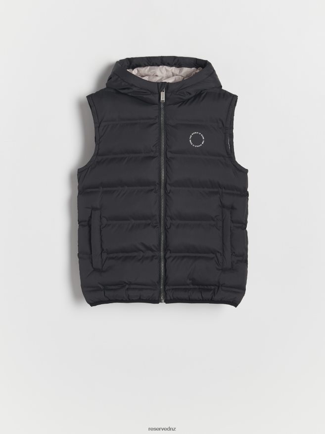 Reserved Boys Insulated Quilted Vest P6H08T2056 Apparel Black