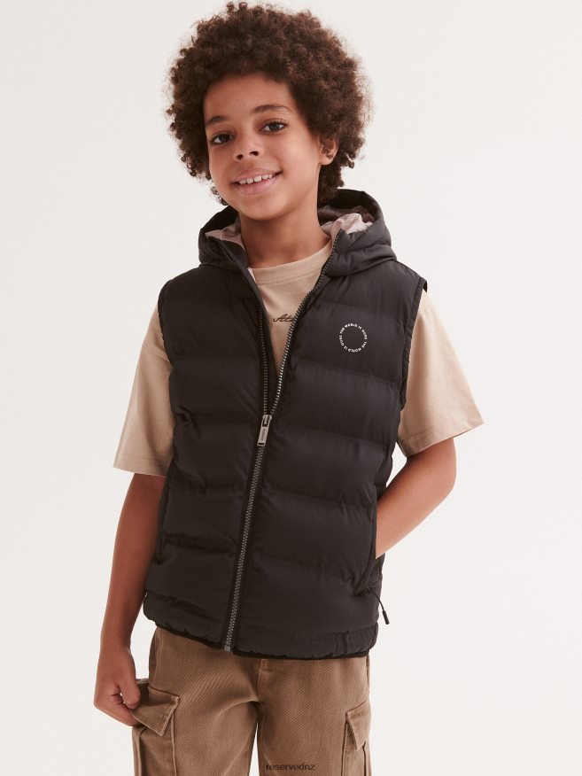 Reserved Boys Insulated Quilted Vest P6H08T2056 Apparel Black