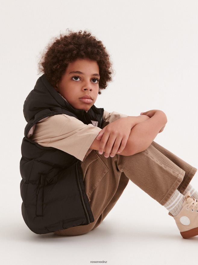 Reserved Boys Insulated Quilted Vest P6H08T2056 Apparel Black