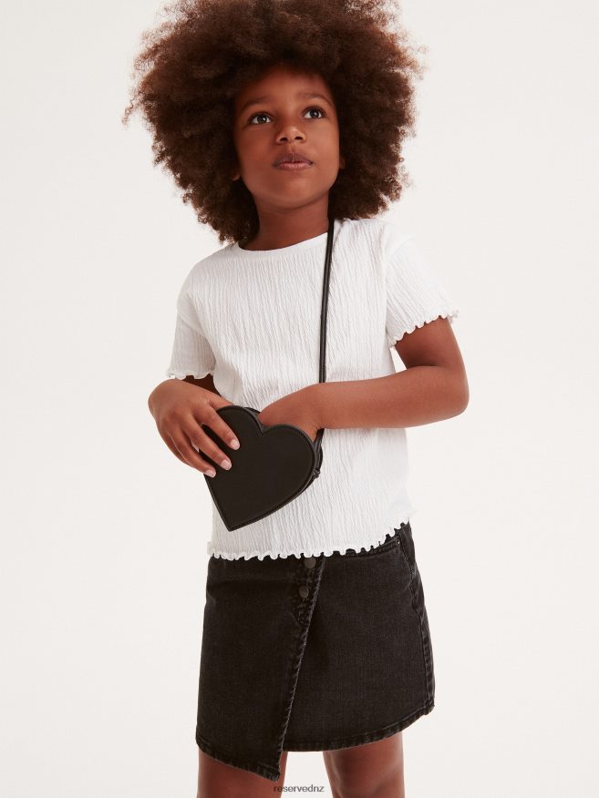 Reserved Girls Heart-Shaped Purse P6H08T1885 Accessory Black