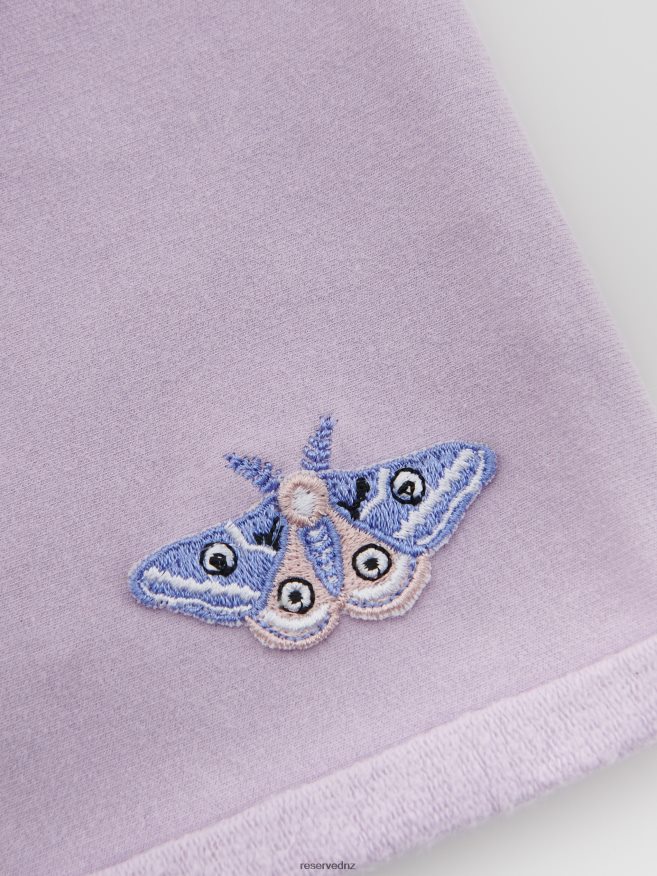 Reserved Girls Beanie With Applique P6H08T1886 Accessory Lavender