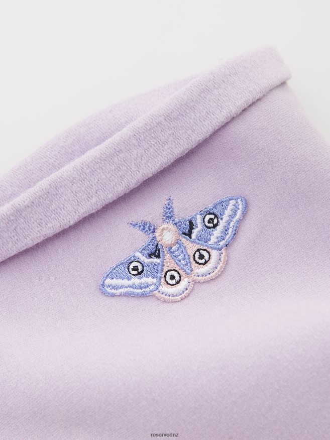 Reserved Girls Cotton Rich Snood With Applique P6H08T1862 Accessory Lavender