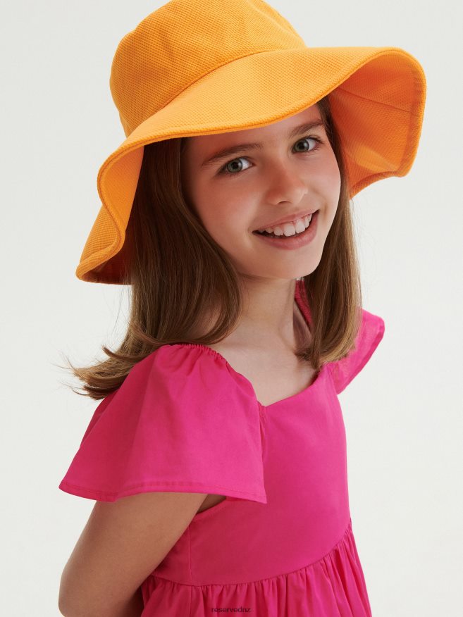 Reserved Girls Hat With A Large Brim P6H08T1990 Accessory Orange