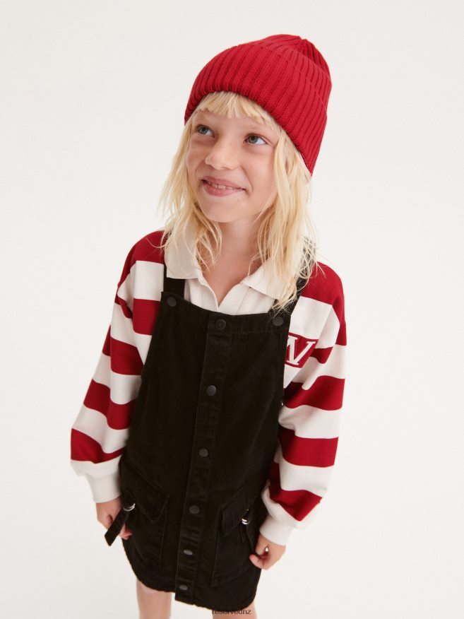 Reserved Girls Ribbed Beanie P6H08T1867 Accessory Red