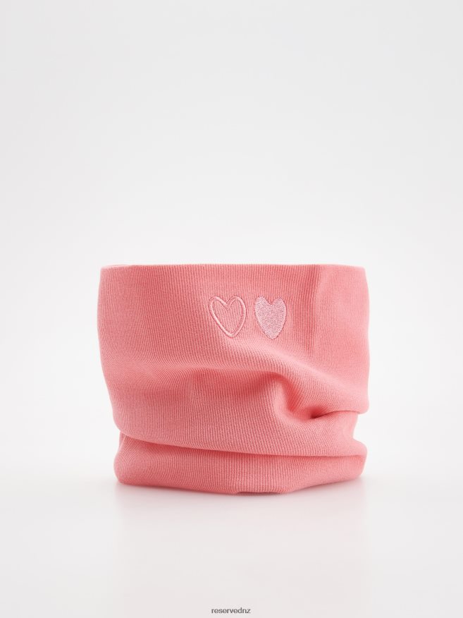 Reserved Girls Snood With Embroidery Details P6H08T1738 Accessory Hot Pink