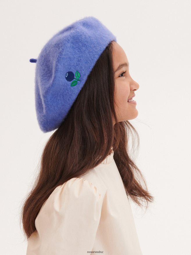 Reserved Girls Wool Beret P6H08T1865 Accessory Hyacinth