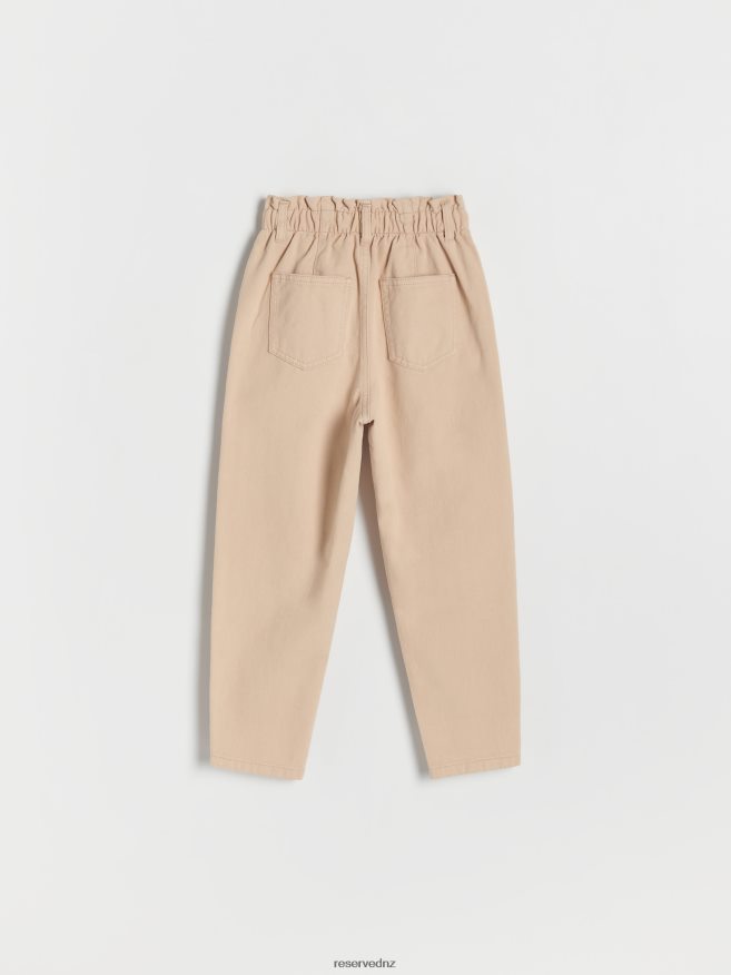 Reserved Girls Classic Denim Baggy Trousers P6H08T1727 Apparel Nude Jeans