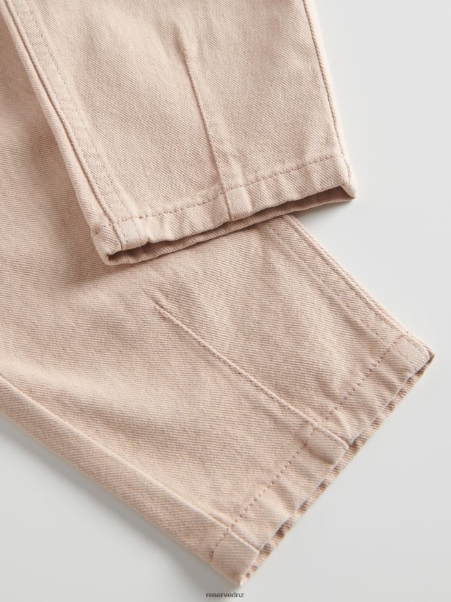Reserved Girls Classic Denim Baggy Trousers P6H08T1727 Apparel Nude Jeans