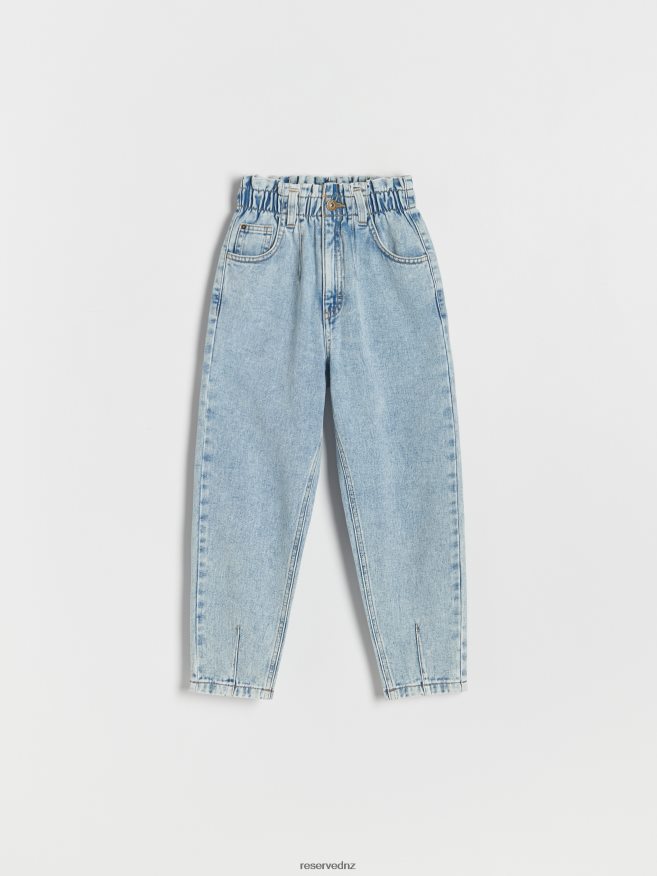 Reserved Girls Classic Denim Baggy Trousers P6H08T1949 Apparel Blue