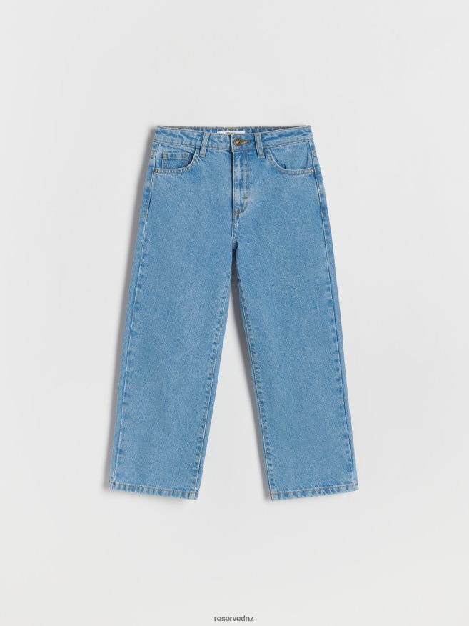 Reserved Girls Classic Denim Straight Trousers P6H08T1802 Apparel Blue