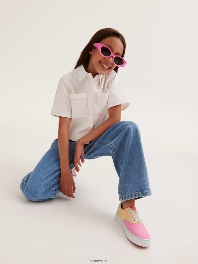 Reserved Girls Classic Denim Straight Trousers P6H08T1802 Apparel Blue