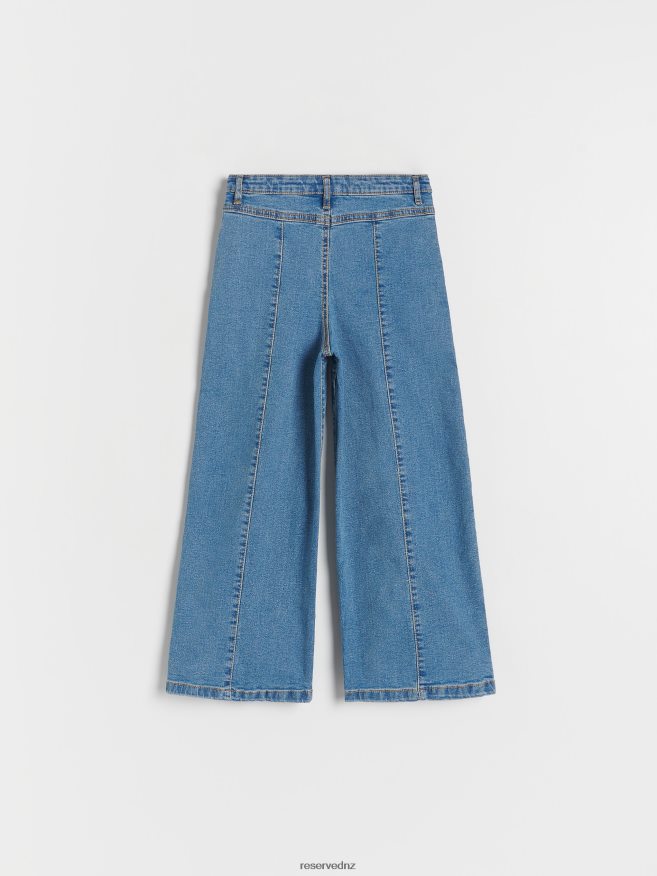 Reserved Girls Creased Jeans With Front Seams P6H08T1808 Apparel Blue
