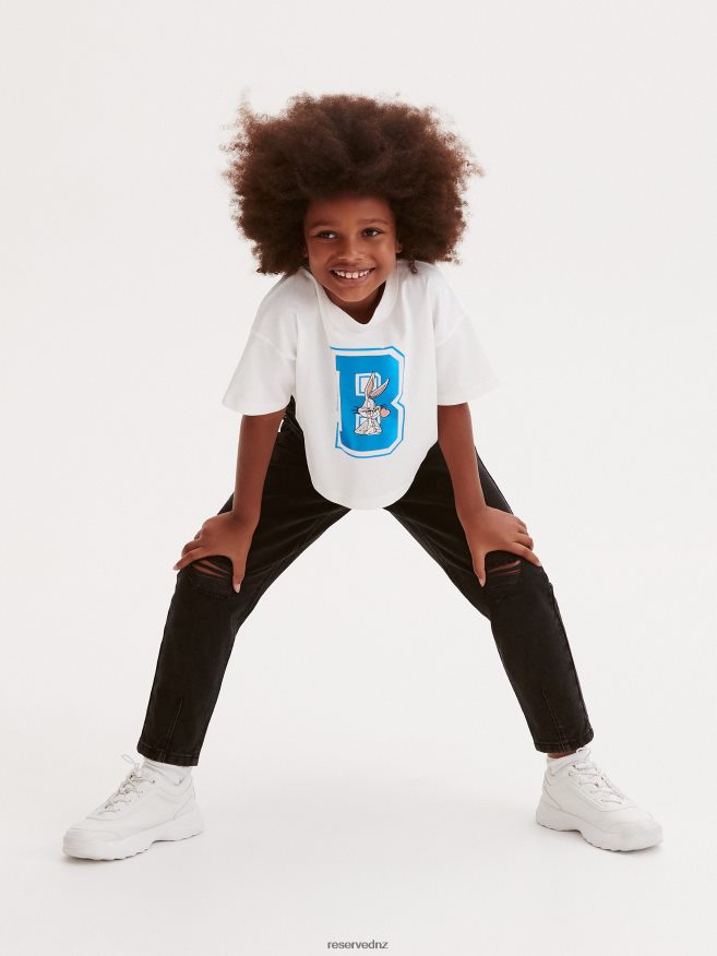 Reserved Girls Distressed Baggy Jeans P6H08T1799 Apparel Black