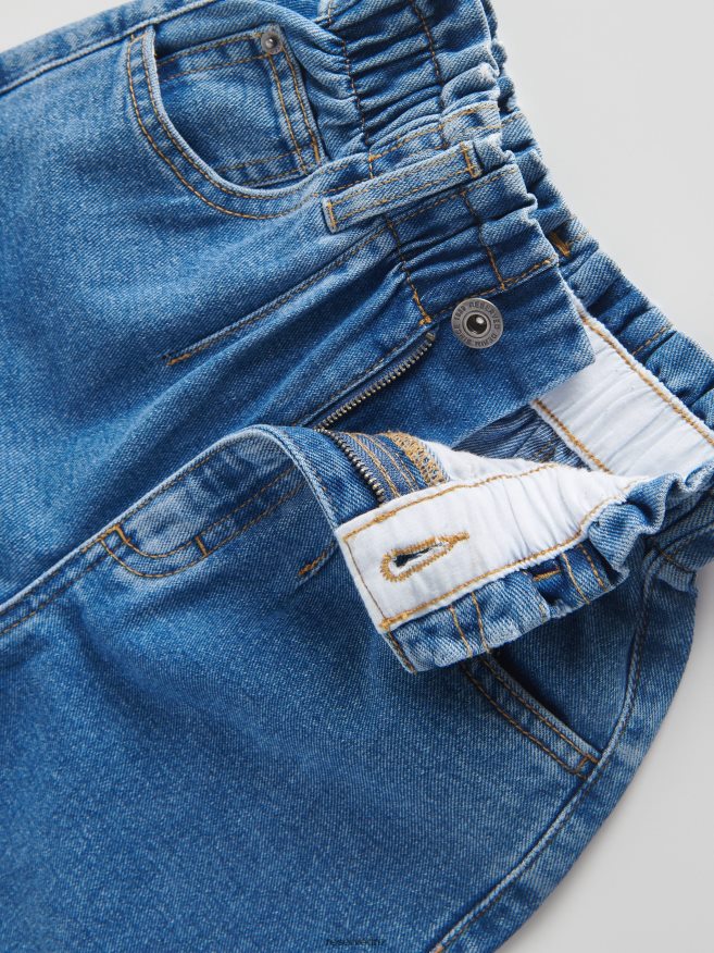 Reserved Girls Distressed Baggy Jeans P6H08T1905 Apparel Blue