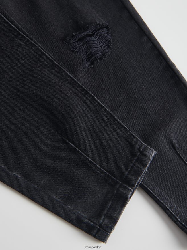 Reserved Girls Distressed Baggy Jeans P6H08T1933 Apparel Black