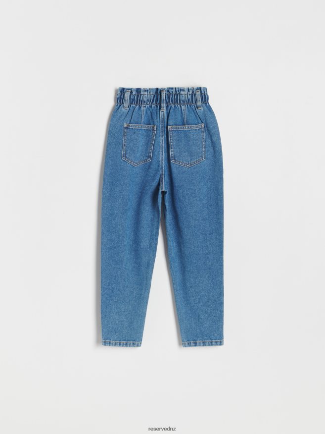 Reserved Girls Distressed Baggy Jeans P6H08T1958 Apparel Blue