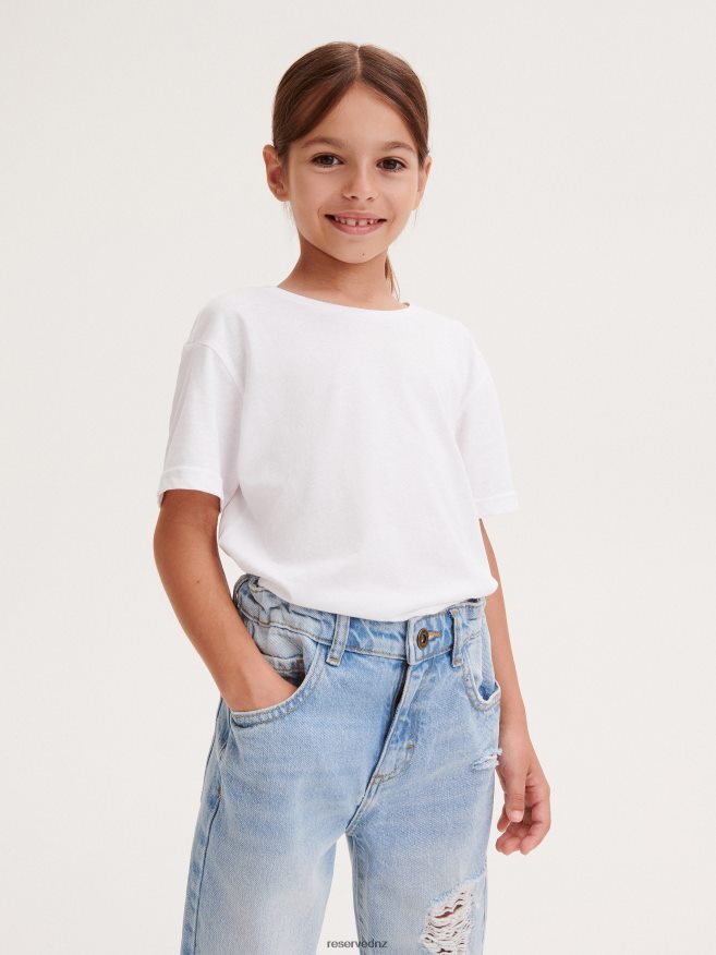 Reserved Girls Distressed Boyfriend Jeans P6H08T1959 Apparel Blue