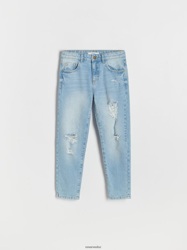 Reserved Girls Distressed Boyfriend Jeans P6H08T1959 Apparel Blue