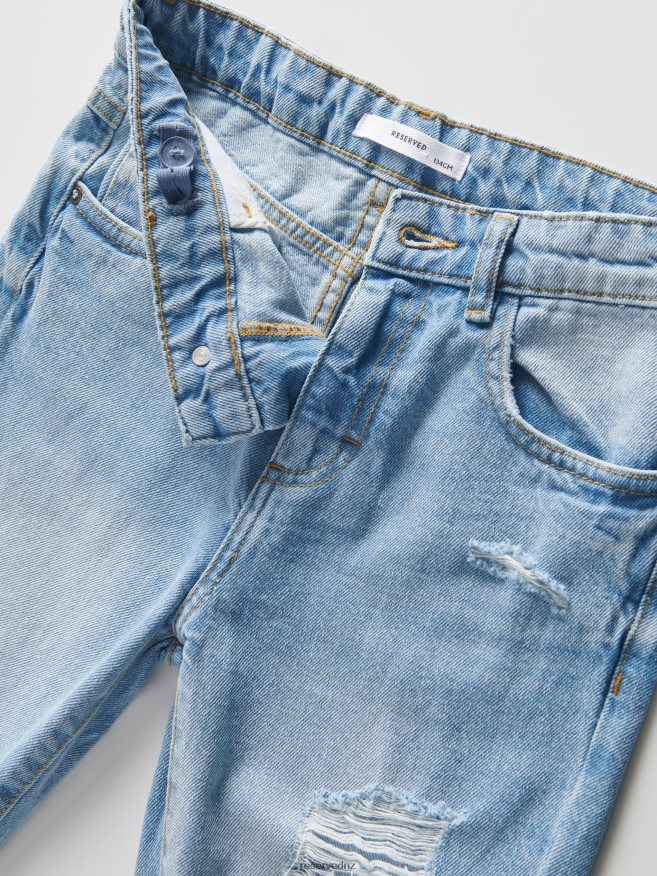 Reserved Girls Distressed Boyfriend Jeans P6H08T1959 Apparel Blue